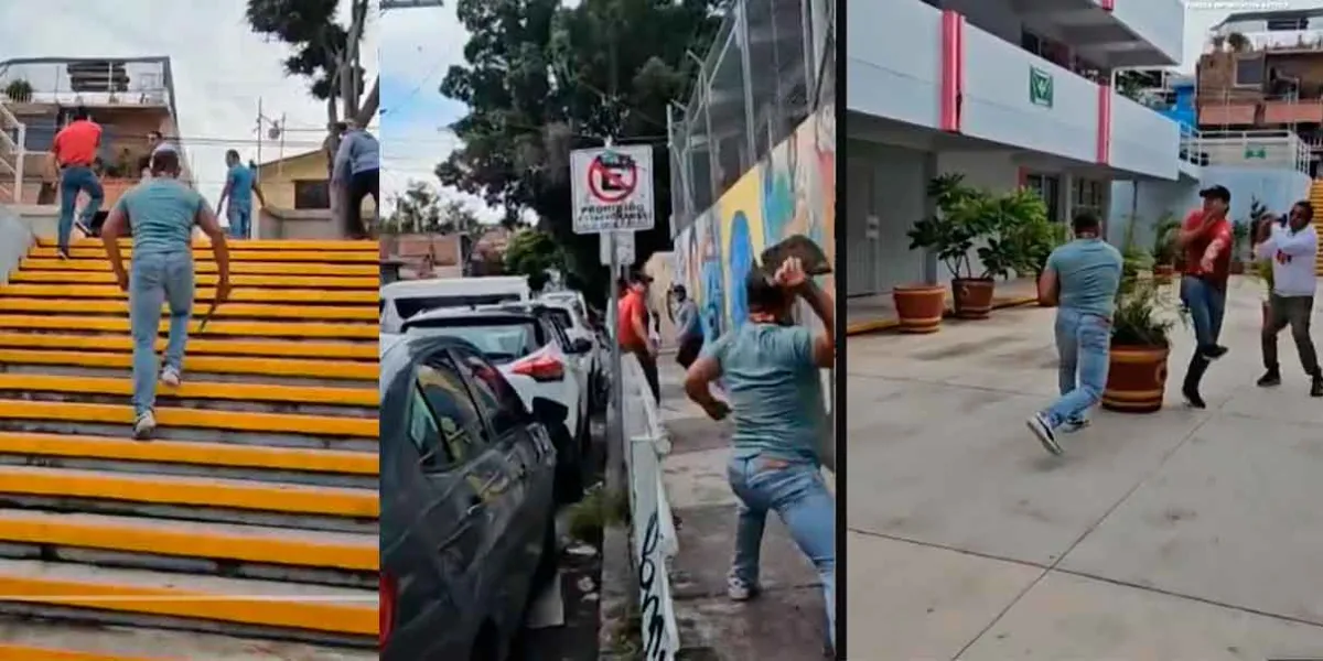Padres de familia se enfrentan con palos y piedras al CETEG para recuperar secundaria tomada en Acapulco 