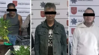 Detienen a sujetos con Cristal y marihuana en Huejotzingo