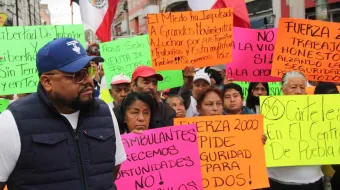 Ambulantes exigen seguridad ante el crimen organizado