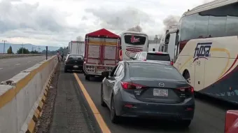 Transportistas suspendieron el bloqueo carretero en la autopista México-Puebla