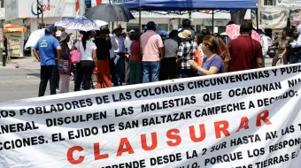 Vecinos de La Margarita denuncian invasión en San Baltazar Campeche; comuneros rompen clausuras