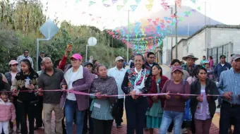 Ariadna Ayala impulsa desarrollo en Atlixco con nueva pavimentación en San Pedro Benito Juárez