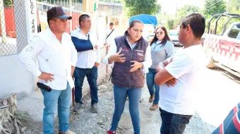 Gobierno de Puebla garantiza suministro de agua temporal en La Ceiba tras afectaciones por lluvias