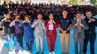 Tonantzin Fernández encabeza acciones para prevenir la violencia en escuelas de San Pedro Cholula