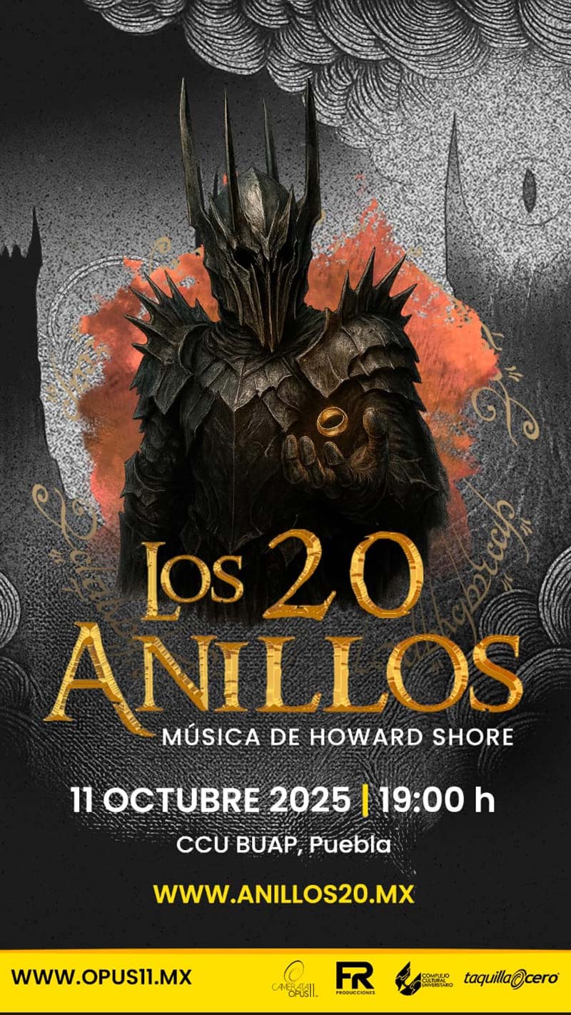 “Los 20 anillos” tour 2025 llega a Puebla con la magia de El Señor de los Anillos