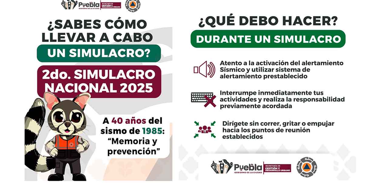 Simulacro en Puebla