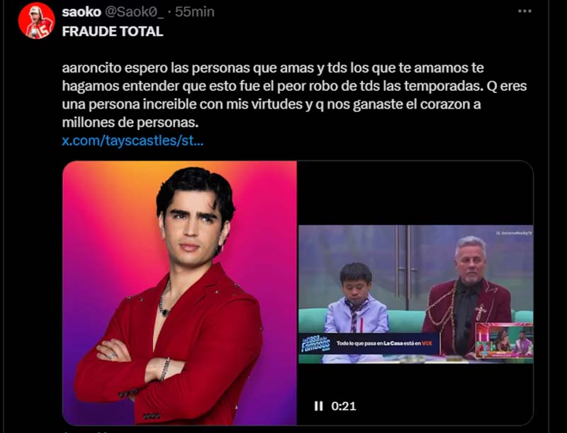Polémica en La Casa de los Famosos: Aarón Mercury es eliminado y fans acusan fraude