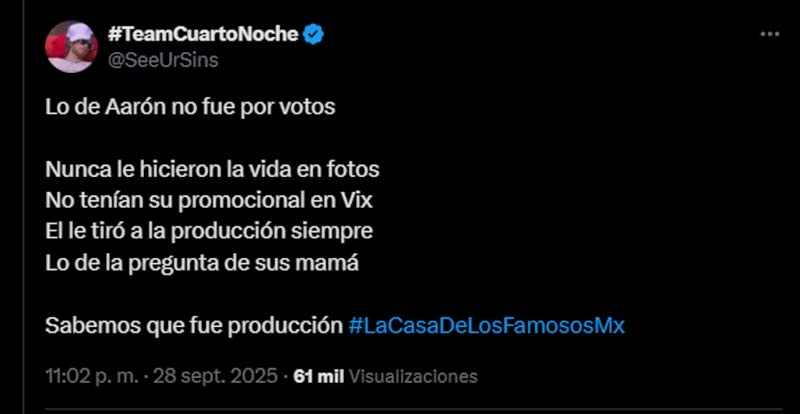 Polémica en La Casa de los Famosos: Aarón Mercury es eliminado y fans acusan fraude