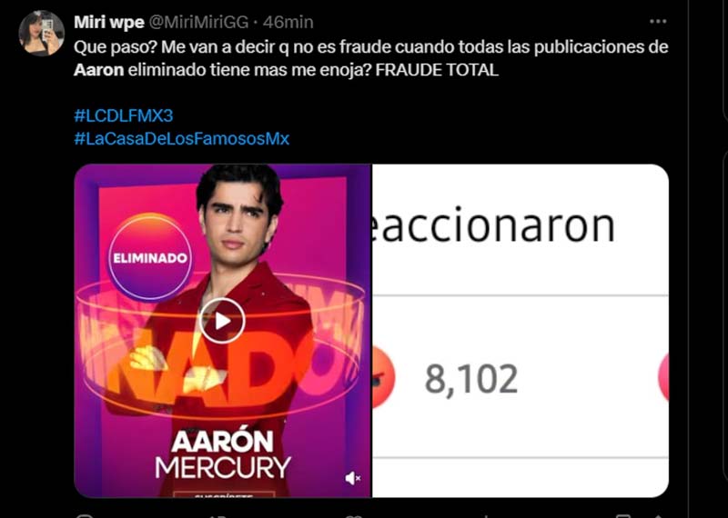 Polémica en La Casa de los Famosos: Aarón Mercury es eliminado y fans acusan fraude