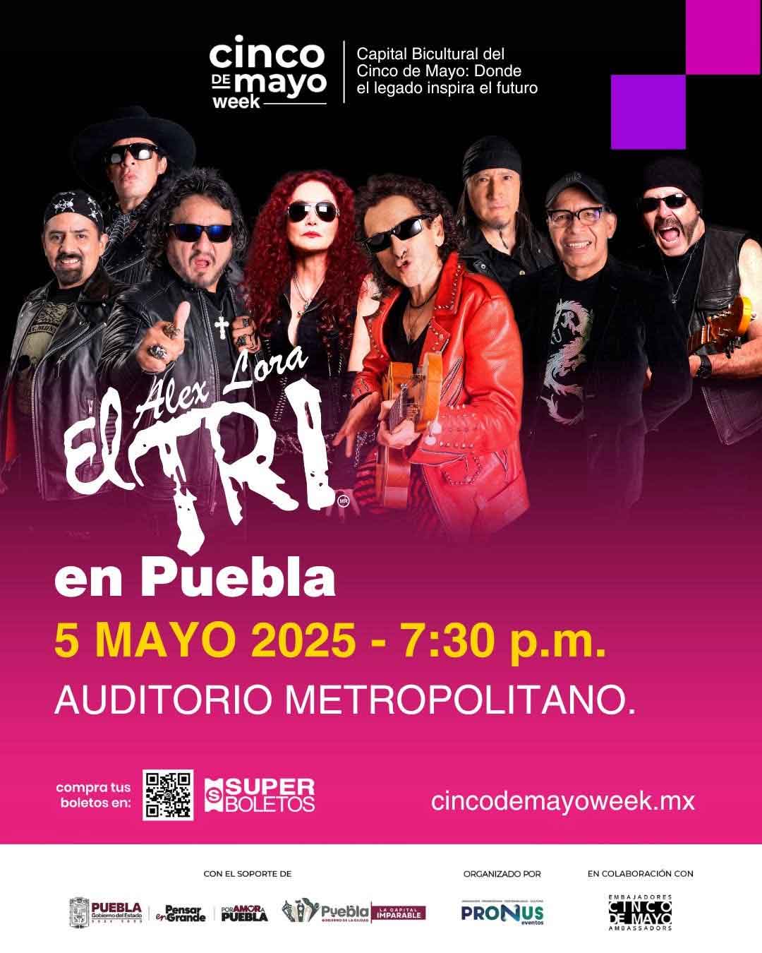 Alex Lora y El Tri harán cimbrar el escenario en Puebla