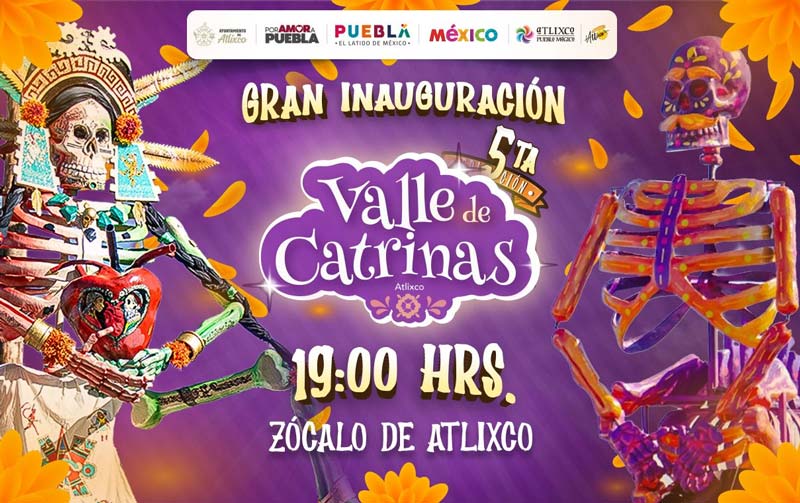 Atlixco se consolida como “Capital del Día de Muertos” con el Festival Valle de Catrinas 2025