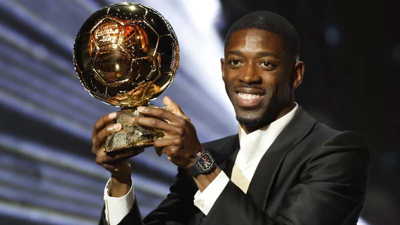 Dembélé recibe Balón de Oro tras histórica temporada con PSG