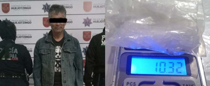 Fueron detenidos tres sujetos con drogas en Huejotzingo