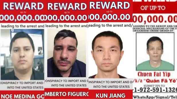 Estos son los líderes del narco por los que EU paga hasta 15 millones de dólares