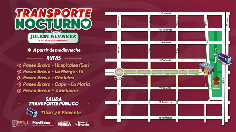 Fiestas patrias 2025 en Puebla: cierres viales y recomendaciones de tránsito