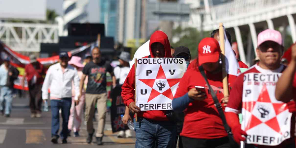 Caos vial en Puebla: Marcha de la 28 de Octubre paraliza Atlixcáyotl y más zonas