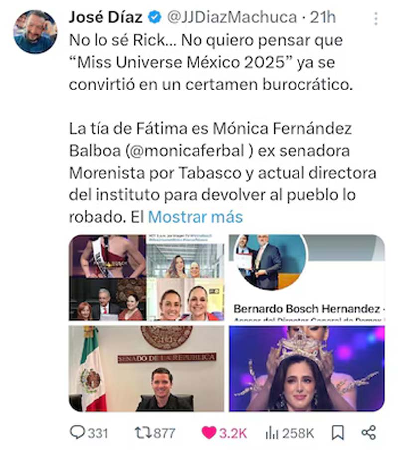 Polémica en Miss Universe México 2025: 27 candidatas abandonan escenario durante coronación de Fátima Bosch