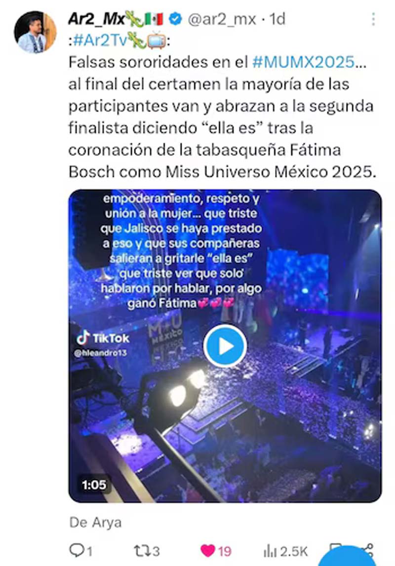 Polémica en Miss Universe México 2025: 27 candidatas abandonan escenario durante coronación de Fátima Bosch