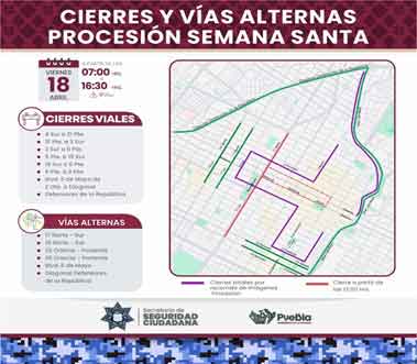 Procesión de Viernes Santo en Puebla, una de las más grandes de América Latina