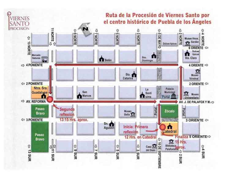Procesión de Viernes Santo en Puebla, una de las más grandes de América Latina