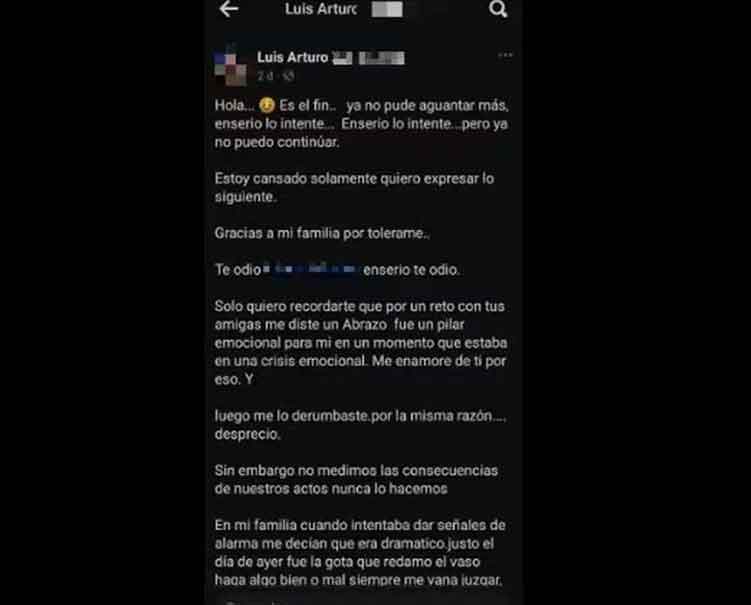 Revelan último mensaje del hombre que arrojó a una joven al Metro