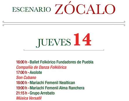 TE PRESENTAMOS la cartelera por fiestas patrias en Puebla