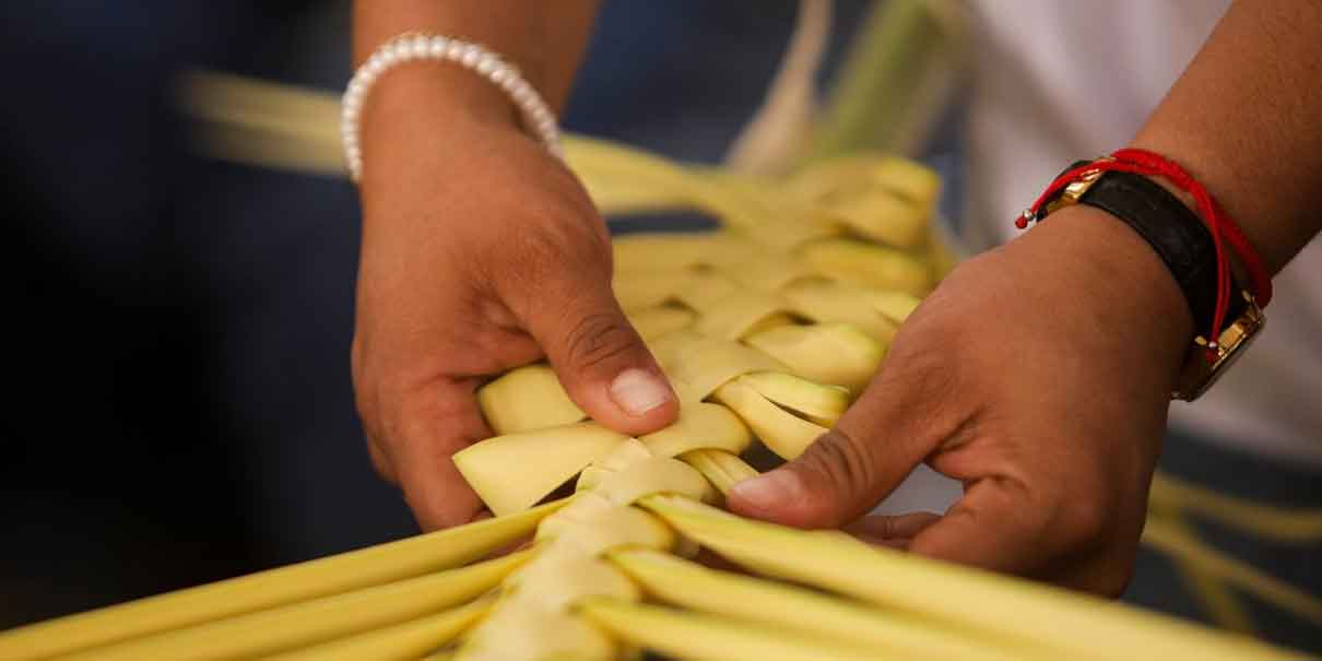 Tejido de palma, una tradición viva en Santa María Tonantzintla