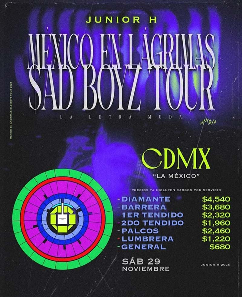 Junior H anuncia Sad Boyz Tour 2025 en México: conoce los precios de boletos por ciudad