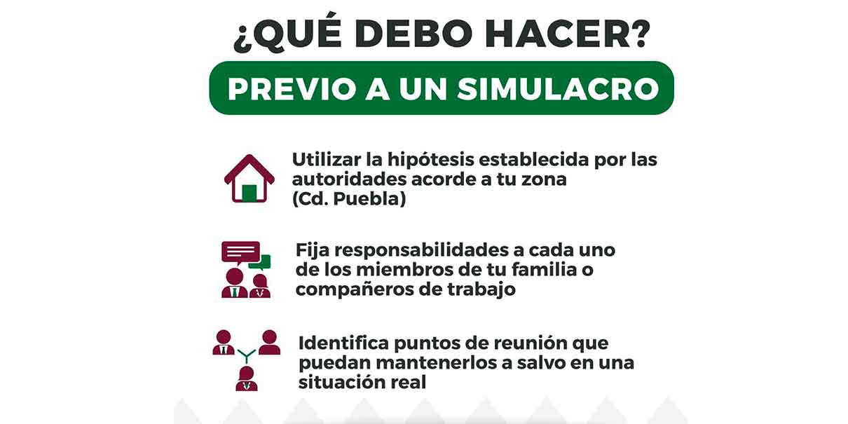 Simulacro en Puebla