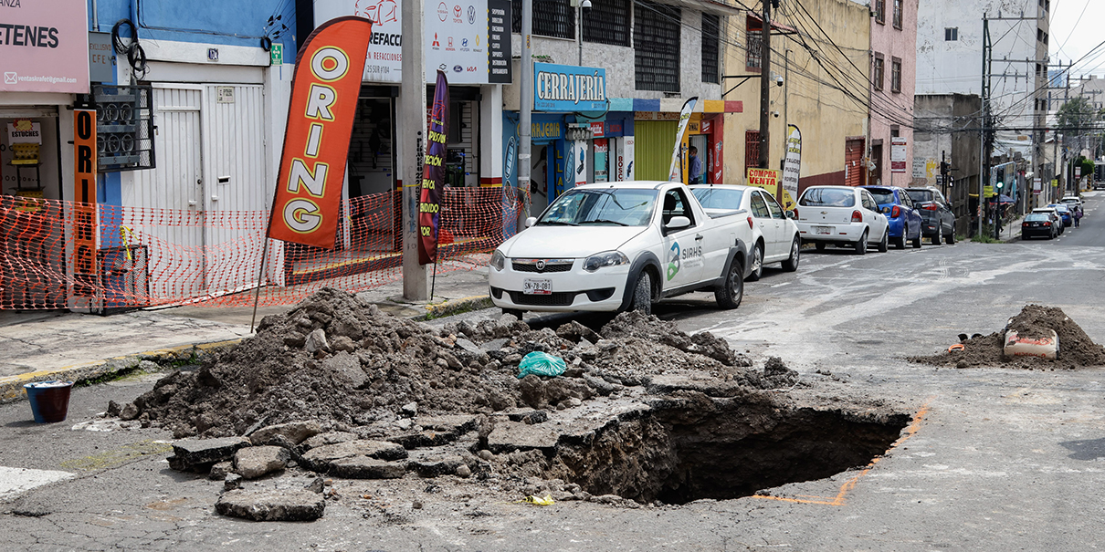 Socavón en Puebla