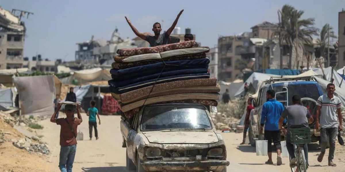 Cientos de palestinos huyen tras ofensiva terrestre de Israel en la Ciudad de Gaza