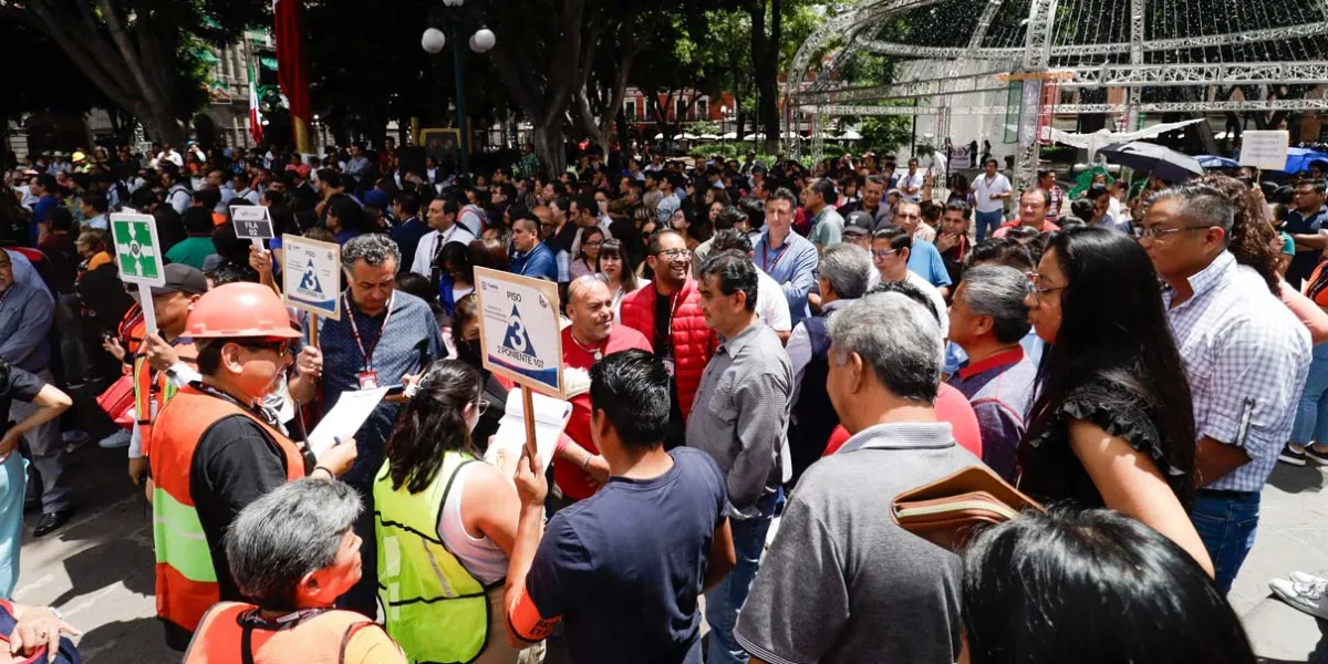 19 mil 841 inmuebles desalojados y 4 mil alertas sísmicas activadas por SIMULACRO en Puebla
