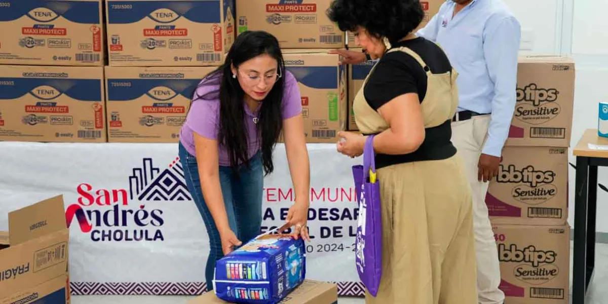 Realiza SMDIF de San Andrés Cholula cuarta entrega de productos médicos y de higiene