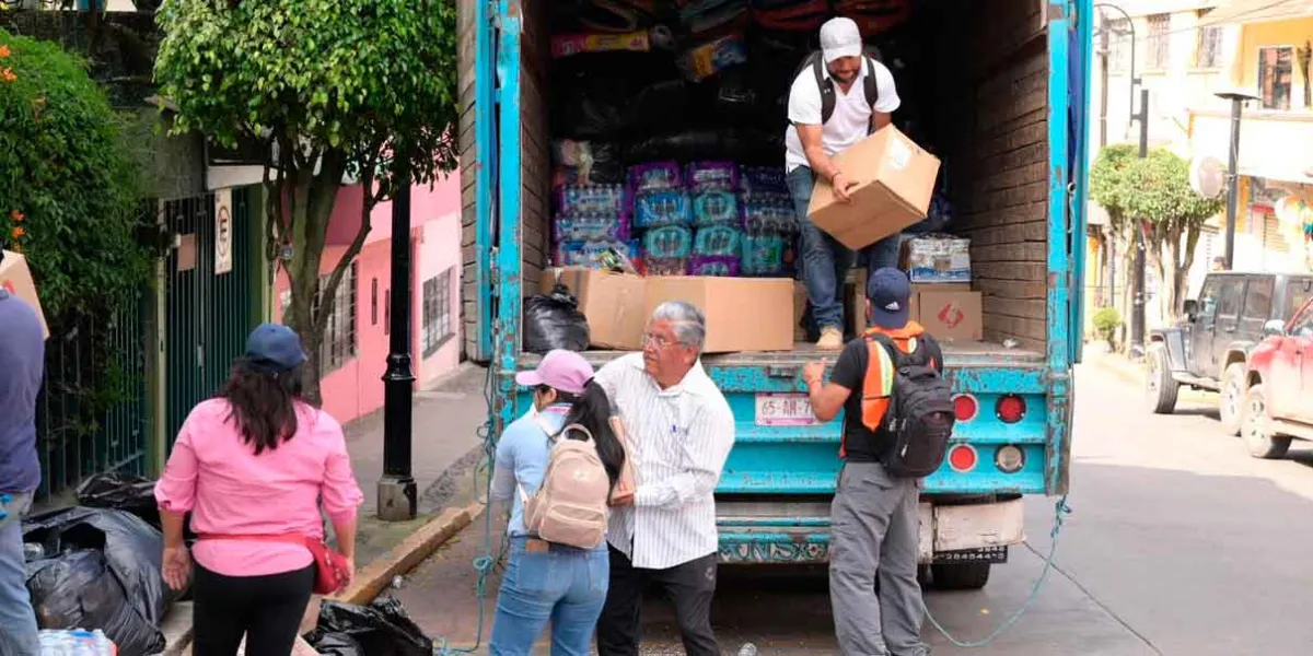 Huauchinango recibió víveres de la UAT; gobierno municipal agradeció solidaridad