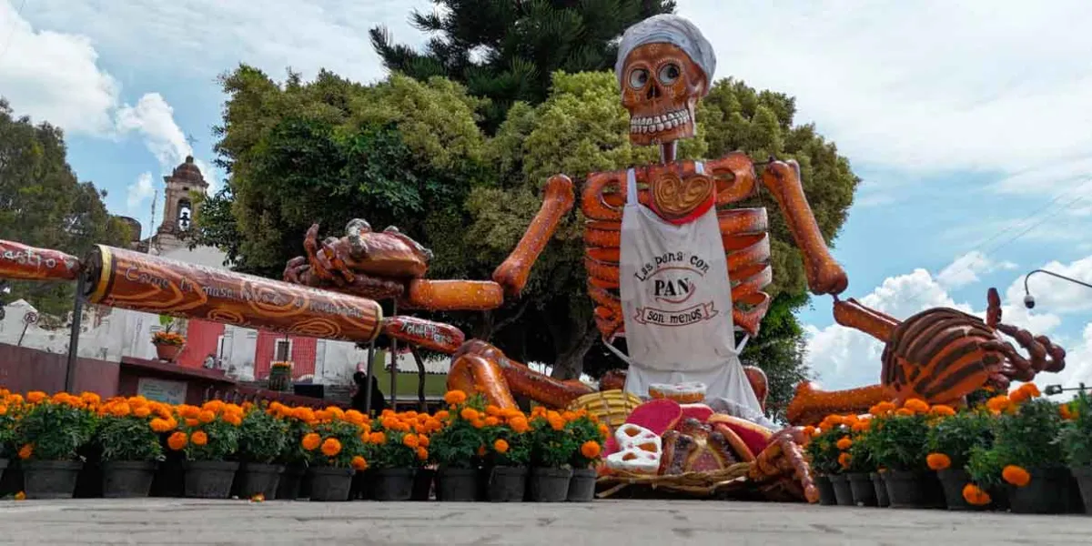 “La Catrina El Panadero”: un homenaje al oficio más sabroso en el Valle de Catrinas en Atlixco