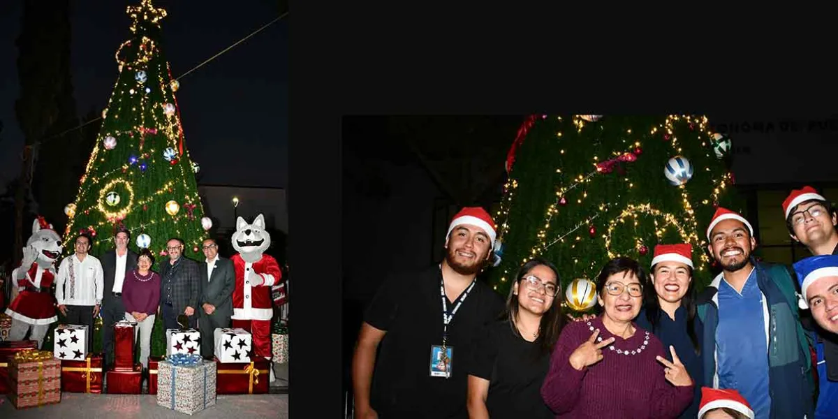 BUAP celebra Navisalud 2024 con su primer encendido de árbol y actividades comunitarias