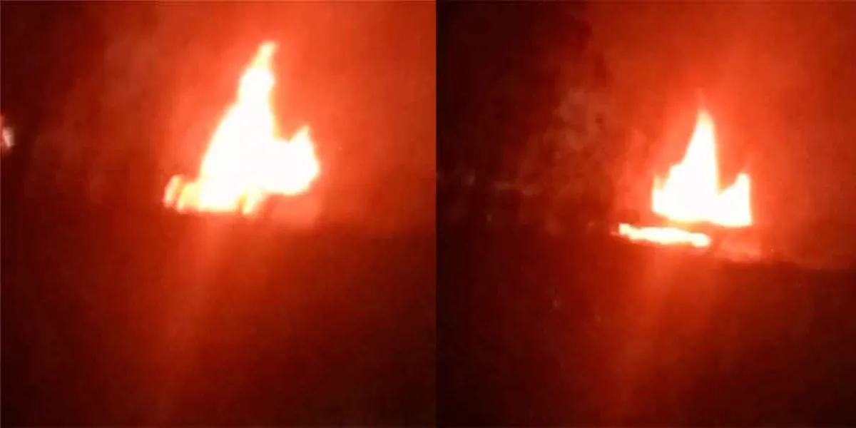 Fuego en tractocamión genera tráfico y movilización en la autopista México-Puebla