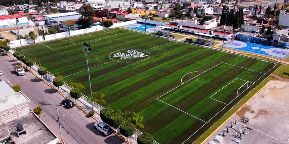 Rehabilitan el Complejo Deportivo Emiliano Zapata para mejorar vida comunitaria en San Andrés Cholula
