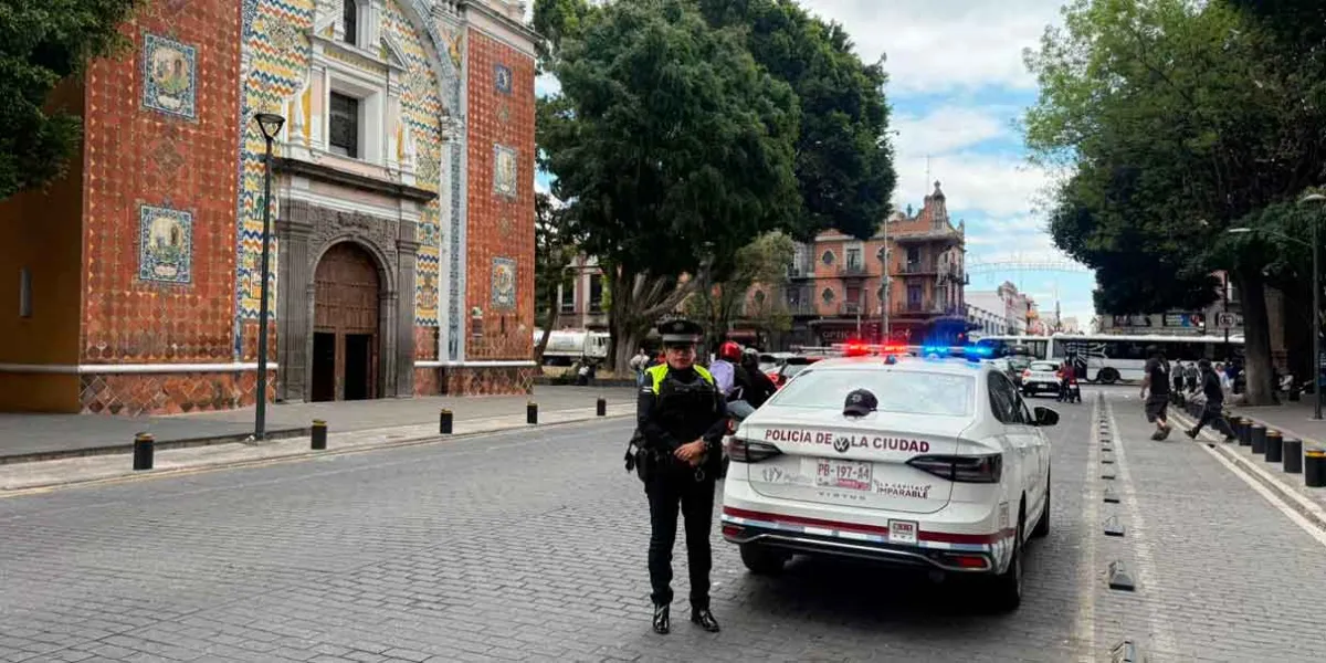 Policía de la Ciudad implementa acciones de seguridad en el Seminario Palafoxiano