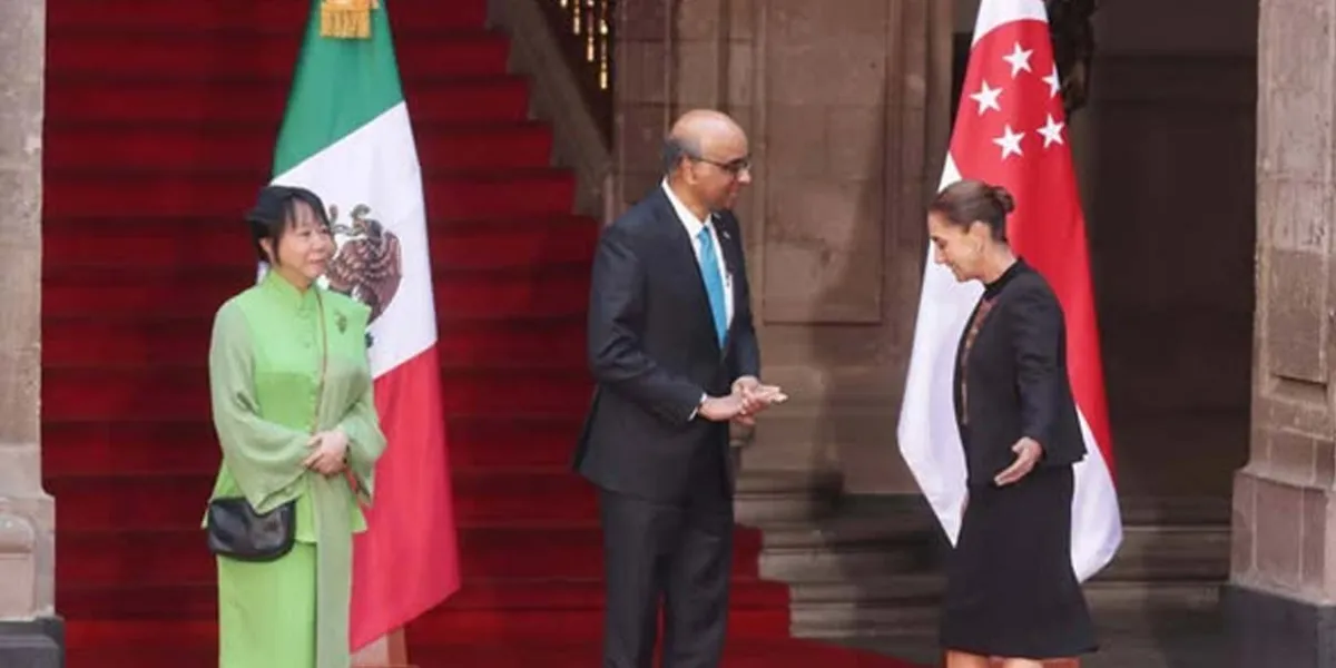 Tensión protocolaria en bienvenida de Sheinbaum al presidente de Singapur