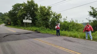 Alerta en la carretera México-Tuxpan: segundo hundimiento por lluvias