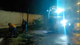 Gobierno de la Ciudad y Agua de Puebla brindan atención inmediata tras lluvias en la capital 