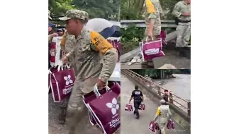 Polémica en Zihuateutla: entregan despensas con colores de Morena en plena emergencia por lluvias