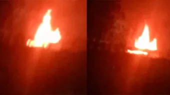 Fuego en tractocamión genera tráfico y movilización en la autopista México-Puebla