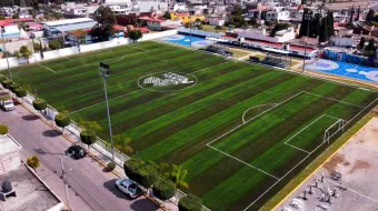 Rehabilitan el Complejo Deportivo Emiliano Zapata para mejorar vida comunitaria en San Andrés Cholula