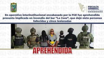 Detienen a presunta implicada en el incendio del bar “La Coss” que dejó siete muertos en Puebla
