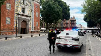 Policía de la Ciudad implementa acciones de seguridad en el Seminario Palafoxiano