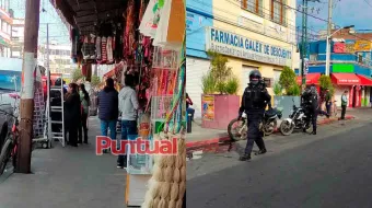 Texmelucan implementa operativo para ordenar el comercio en el mercado Domingo Arenas