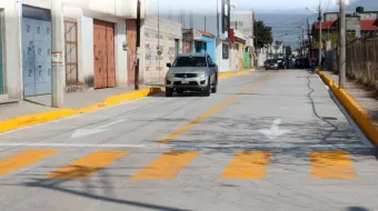 Gobierno de San Pedro Cholula impulsa pavimentación en Santiago Mixquitla