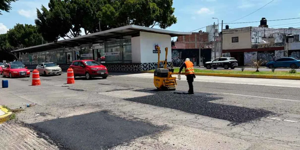 Campaña Capitalina Bacheando Puebla: transformación de vialidades
